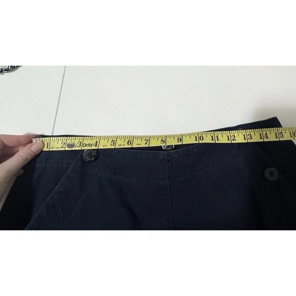 Ralph Lauren Woman’s Size 8 High Wast Wide Leg Blue Trouser Gold Button Nautical - Picture 9 of 13